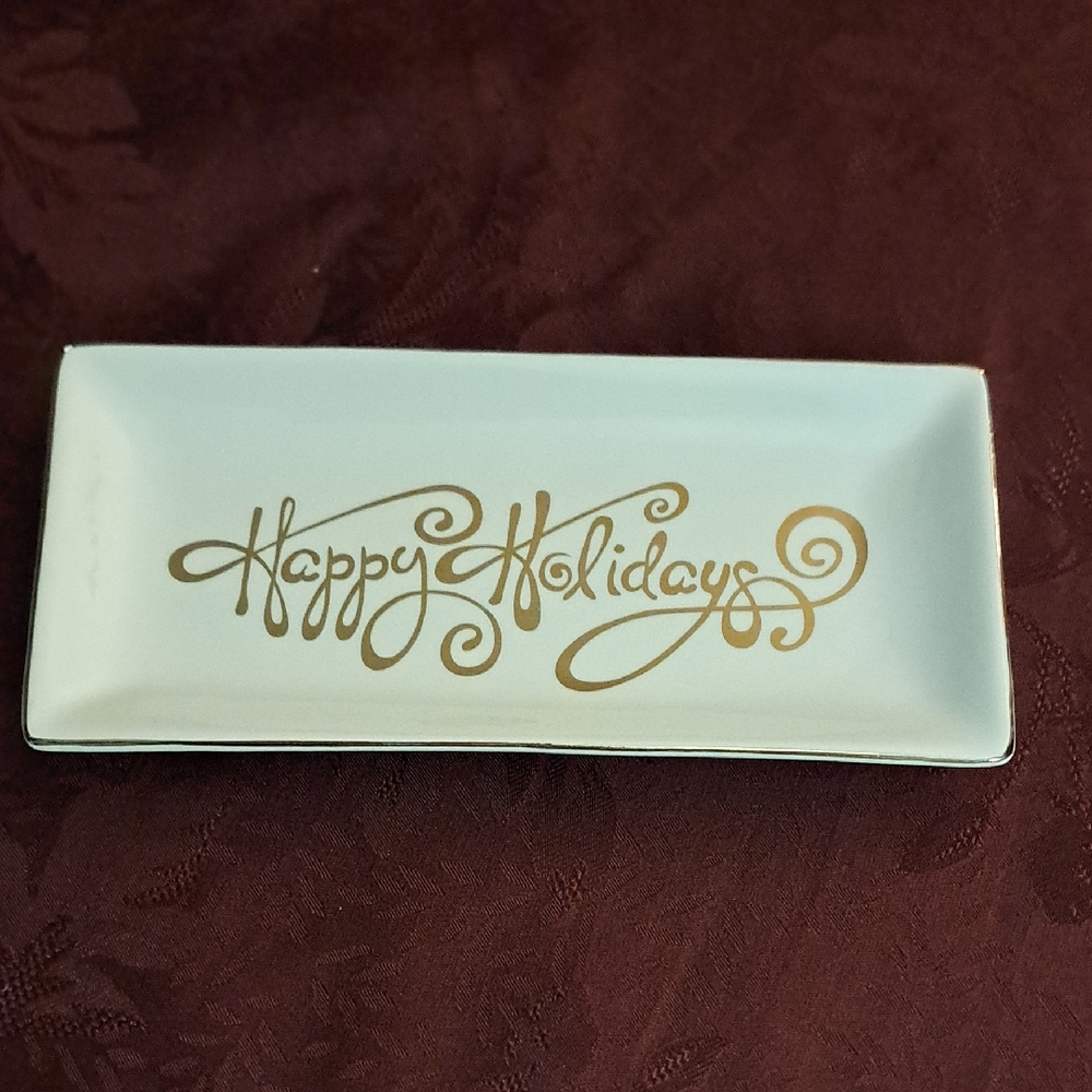 Happy Holidays Serving Plate